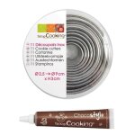 11 emporte - pices ronds en inox + 1 stylo chocolat