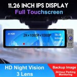 1126 4k r�troviseur cam�ra avec wifi / gps tracker / �cran tactile / moniteur de stationnement pour avant ...