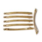 12 barrettes fines longues en mtal dor 10cmx06cm - rc006797