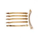 12 barrettes fines en mtal dor 8cmx03cm - rc006796