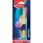 12 crayons de couleur - bois - forme triangulaire - nightfall - maped 12 crayons de couleur - bois - forme triangulaire - nightfall - maped