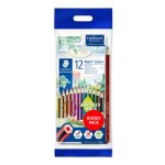 12 crayons de couleur - gomme blanche - crayon graphite - noris club - staedtler
