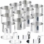 12 emporte - pices ronds  8 cm avec poussoirs et supports