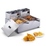 12 l friteuse Électrique commerciale - vevor - 5000 w friteuse à huile 2 cuves inox 12 l friteuse Électrique commerciale - vevor - 5000 w friteuse à huile 2 cuves inox