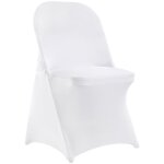 12 pcs housses de chaise - vevor - housses chaise spandex extensible dco de mariage fte - blanc