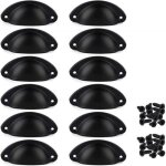 12 pcs porte tiroir armoire fer coquille coupe demi - cercle poigne bouton de traction avec vis 8. 1cm ...