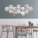 12 pi�ces miroir acrylique adh�sif autocollant mural miroirs muraux stickers salon chambre d�cor 17. ...