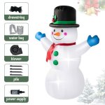 120cm bonhomme de neige gonflable pour nol willonin eclairage lumire led lumineux dcoration dextrieur ...