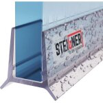 Joint dtanchit pour paroi de douche steigner - 120cm - verre 5 - 6mm - rsistant  la moisissure