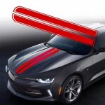 129cm x 24cm autocollant � rayures pour capot de voiture auto racing body side stripe decal capot toit ...