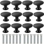 12pcs bouton de porte pour cuisine meuble placard de 30mm poign�e meuble cuisine noir