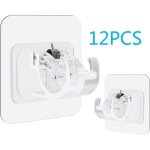 12pcs support rideau sans percage support de tringle  rideau auto adhsif crochets transparent pour ...