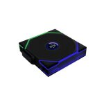 12tllcd1w1b ventilateur botier lian - li uni fan tl sans fil lcd argb pwm - 120mm - noir