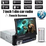 12v hd ecran tactile retractable de 7 pouces ecran tactile bluetooth 1 din systeme stereo auto radio ...