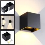 12w led applique murale exterieur / interieur ip65 rglable design moderne blanc chaud