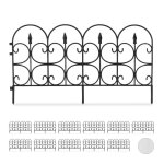 12x bordure de jardin plastique cl�ture gazon 30 cm 6 �l�ments 4 m parterre massif pelouse piquet