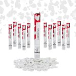 Relaxdays canons  confettis 12x coeur 6 - 8 m hauteur deffet nouvel an anniversaire mariage 40 cm papier ...