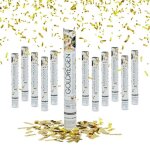 Relaxdays canons  confettis 12x 6 - 8 m de hauteur deffet nouvel an anniversaire mariage 40 cm en papier ...