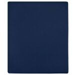 136234 vidaxl drap - housse jersey bleu marine 140x200 cm coton