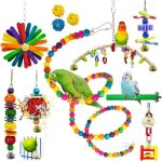 15 jouets  mcher pour perroquet balanoire nid doiseau hamac perchoir cloche cage  oiseaux jouets ...