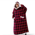 150cm huggle hoodie couverture avec manche longue lazy tv pull � manche wearable robe polaire grande ...