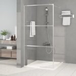 152117 vidaxl paroi de douche argent� 100x195 cm verre esg transparent