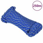 152441 vidaxl corde de bateau bleu 5 mm 250 m polypropylne