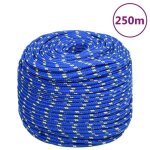 152446 vidaxl corde de bateau bleu 6 mm 250 m polypropylène 152446 vidaxl corde de bateau bleu 6 mm 250 m polypropylène