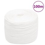152561 vidaxl corde de bateau blanc complet 10 mm 100 m polypropyl�ne