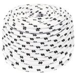 152768 vidaxl corde de bateau tress blanc 8 mmx100 m polyester