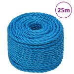 152972 vidaxl corde de travail bleu 10 mm 25 m polypropyl�ne