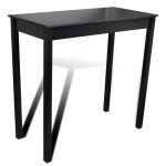 167prime - table haute cuisine scandinave contemporain - table de bar noir mdf 115 x 55 x 107 cm - 115 ...