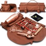 17 pcs shaker à cocktail - accessoires de mixologie portables avec bandoulière 17 pcs shaker à cocktail - accessoires de mixologie portables avec bandoulière
