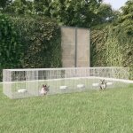 Vidaxl cage à lapin 6 panneaux 327x79x54 cm fer galvanisé clapier enclos parc 171572 Vidaxl cage à lapin 6 panneaux 327x79x54 cm fer galvanisé clapier enclos parc 171572