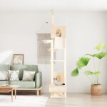 171612 vidaxl arbre  chat du sol au plafond crme 277 - 303 cm