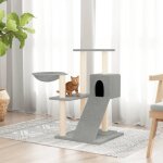 171667 vidaxl arbre  chat avec griffoirs en sisal gris clair 82 cm