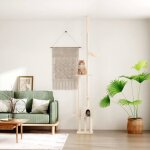 171717 vidaxl arbre  chat du sol au plafond crme 2585 - 2845 cm