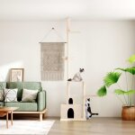 171720 vidaxl arbre  chat du sol au plafond crme 2505 - 2765 cm