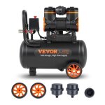 18 l compresseur � air silencieux sans huile - vevor - 900 w 37 m3 - h 62 bar 70 db