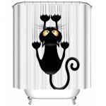 Rideau de douche en tissu polyester 180 x 180cm - tempsa - noir - contemporain - design Rideau de douche en tissu polyester 180 x 180cm - tempsa - noir - contemporain - design