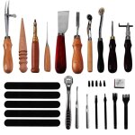 18pcs kit outils de travail du cuir outil artisanat main à coudre outillage poinçon maroquinerie bricolage ... 18pcs kit outils de travail du cuir outil artisanat main à coudre outillage poinçon maroquinerie bricolage ...