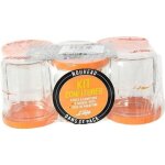 Confiturier - le parfait - lot de 6 pots en verre 324g avec couvercle orange et paraffine
