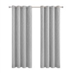 Hongya rideau occultant thermique � ?illets rayures chambre � coucher salon gris clair l / h 140x225cm ...