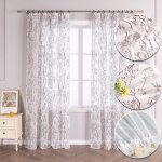 1pcs rideau voilage fenetre motif dorure pour chambre - cuisine - salon brun passe - tringle l - h 140 ...