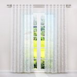1pc rideaux voilage fen�tre transparent blanc patte de cuisine - salon motif de vrille l140 x h260 cm ...