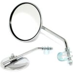 1x retroviseur rond d75 l190 chrome velo ville fixie vtt vintage route fixation gauche droit