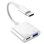 2 en 1 adaptateur otg usb c type c vers usb 3. 0 avec port de charge pour appareil photo smartphone disque ...