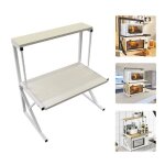 2 en 1 etagre multifonctionn de cuisine: support de four  micro - onde et meuble  pices rangement ...