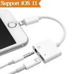 2 en 1 lightning adaptateur chargeur pour iphone x iphone 8 / 8 plus. iphone 7 / 7 plus. adapter casque ...