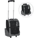 Pawhut - trolley chariot sac  dos - tissu oxford - 42x25x55cm - gris